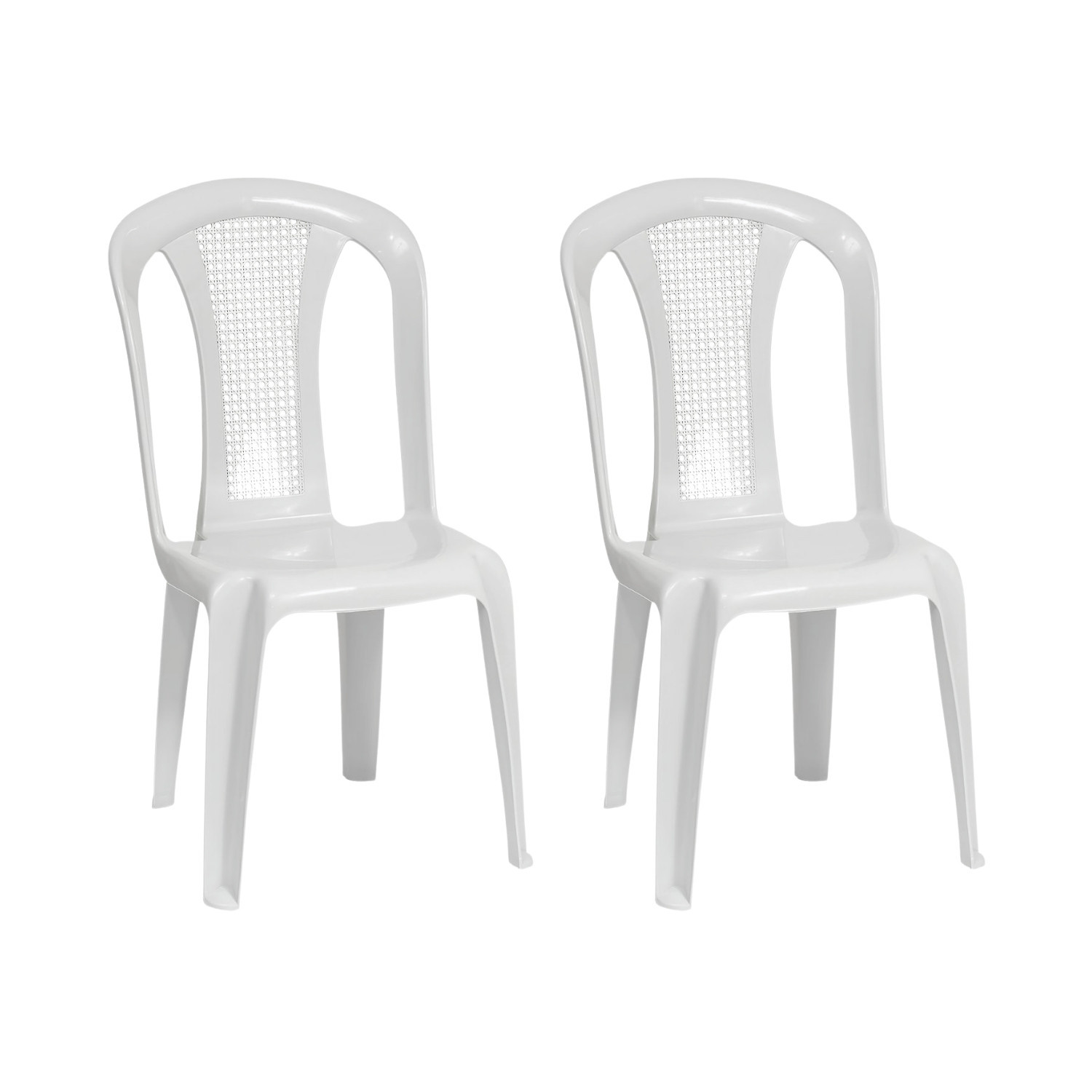 Pack 2 Sillas de Exterior Apilables sin Reposabrazos Napoli 42x49x88cm O91 Sillas Plegables 1